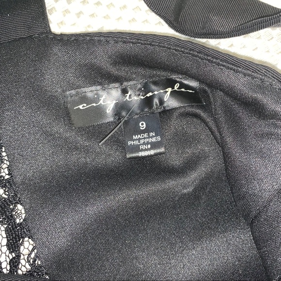 City Triangles Black Sleeveless Lace Dress Sz 9 - Picture 7 of 8